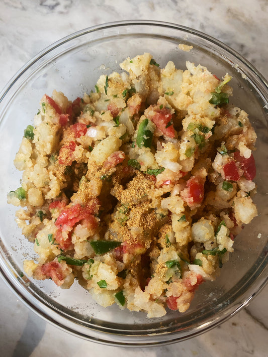 Aloo Tikki Chaat Toast